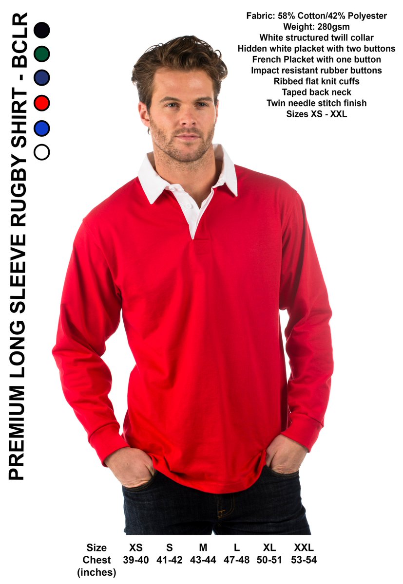 DjmTools's tweet image. Embroidered Long Sleeve Rugby Shirt with upto 3 lines of writing from   £11.49 delivered, Logo's added for an extra cost please contact us