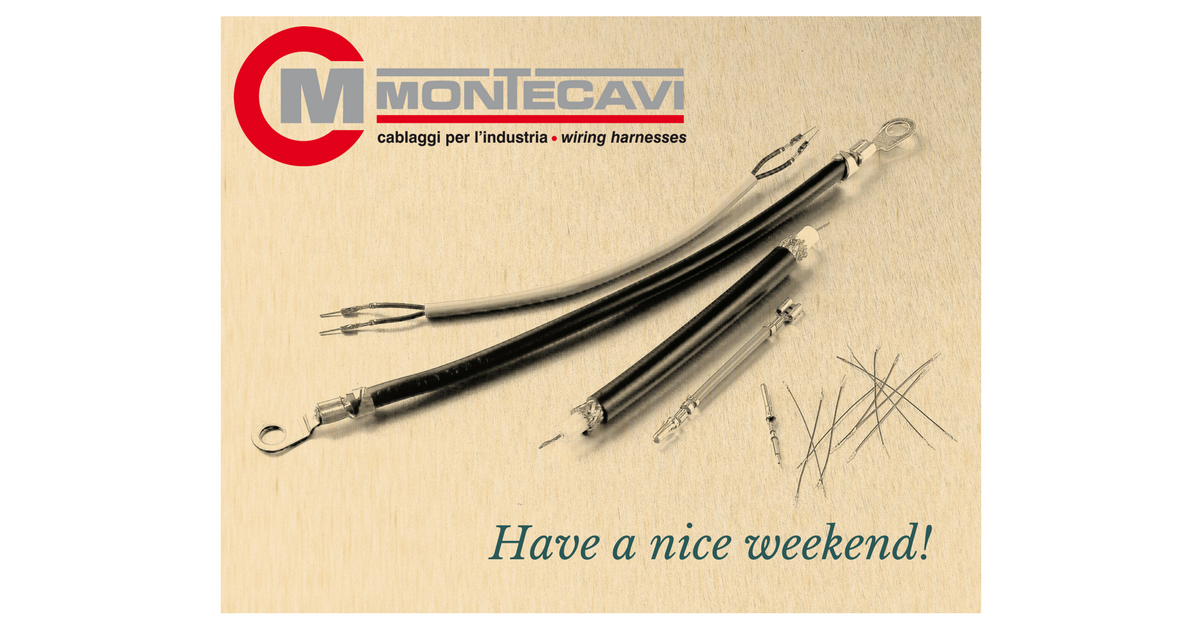 MontecaviSrl's tweet photo. #montecavi
#weekend
#wiringharnesses https://t.co/RY1BPMZj7C