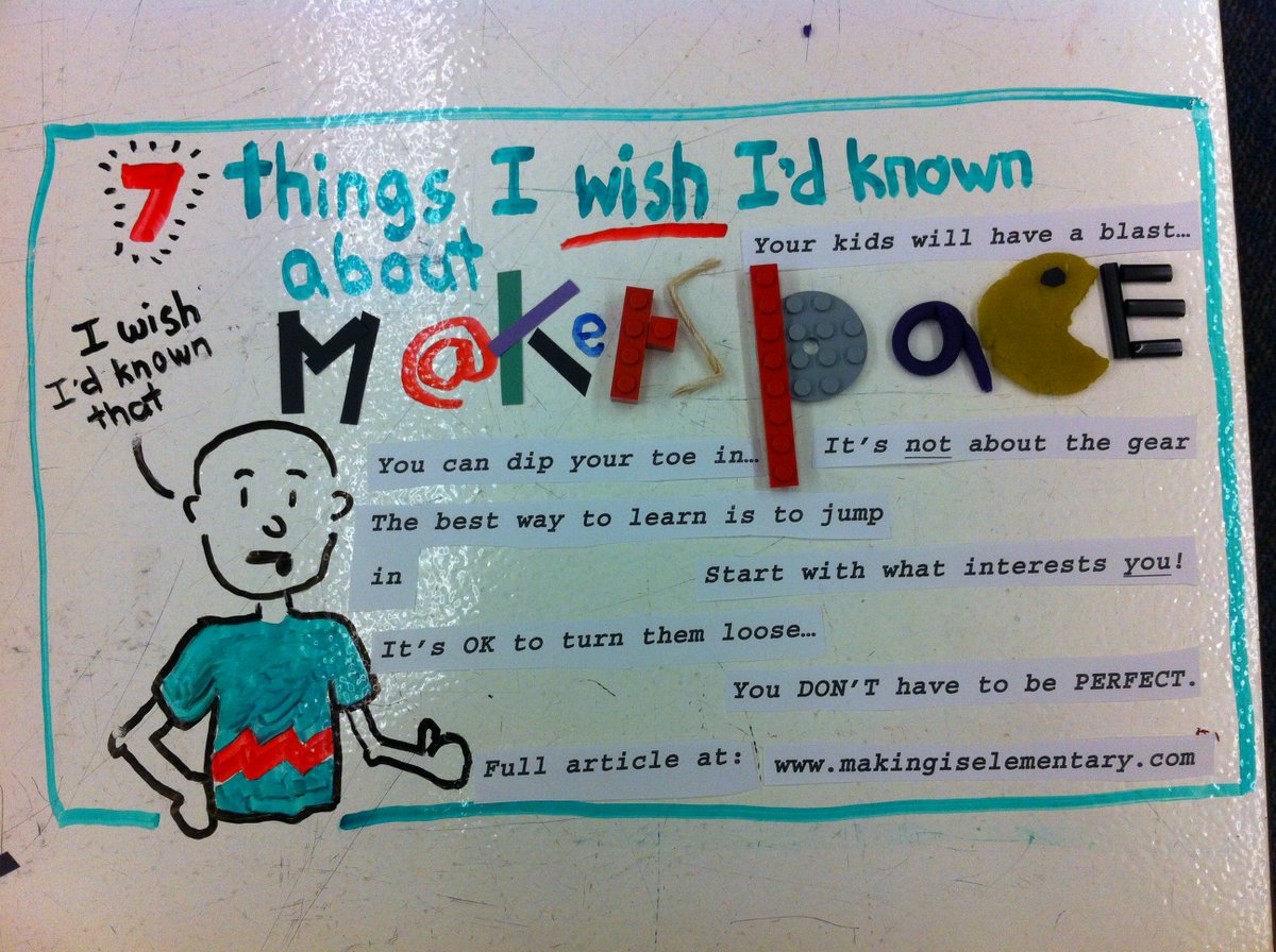 elementarymaker's tweet photo. 7 things I WISH I'd known about starting a #makerspace #makered
https://t.co/L2Lq3G7cue https://t.co/HvrmrCFNi0