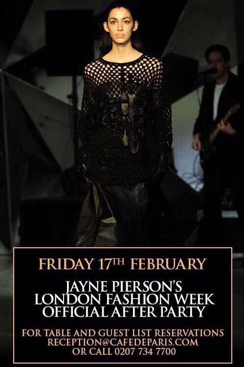 one_parties's tweet photo. We can't wait for @JaynePierson's #LondonFashionWeek after party tonight at @CafedeParisLDN. Book now; 07947524625. https://t.co/eWyIshrQMZ