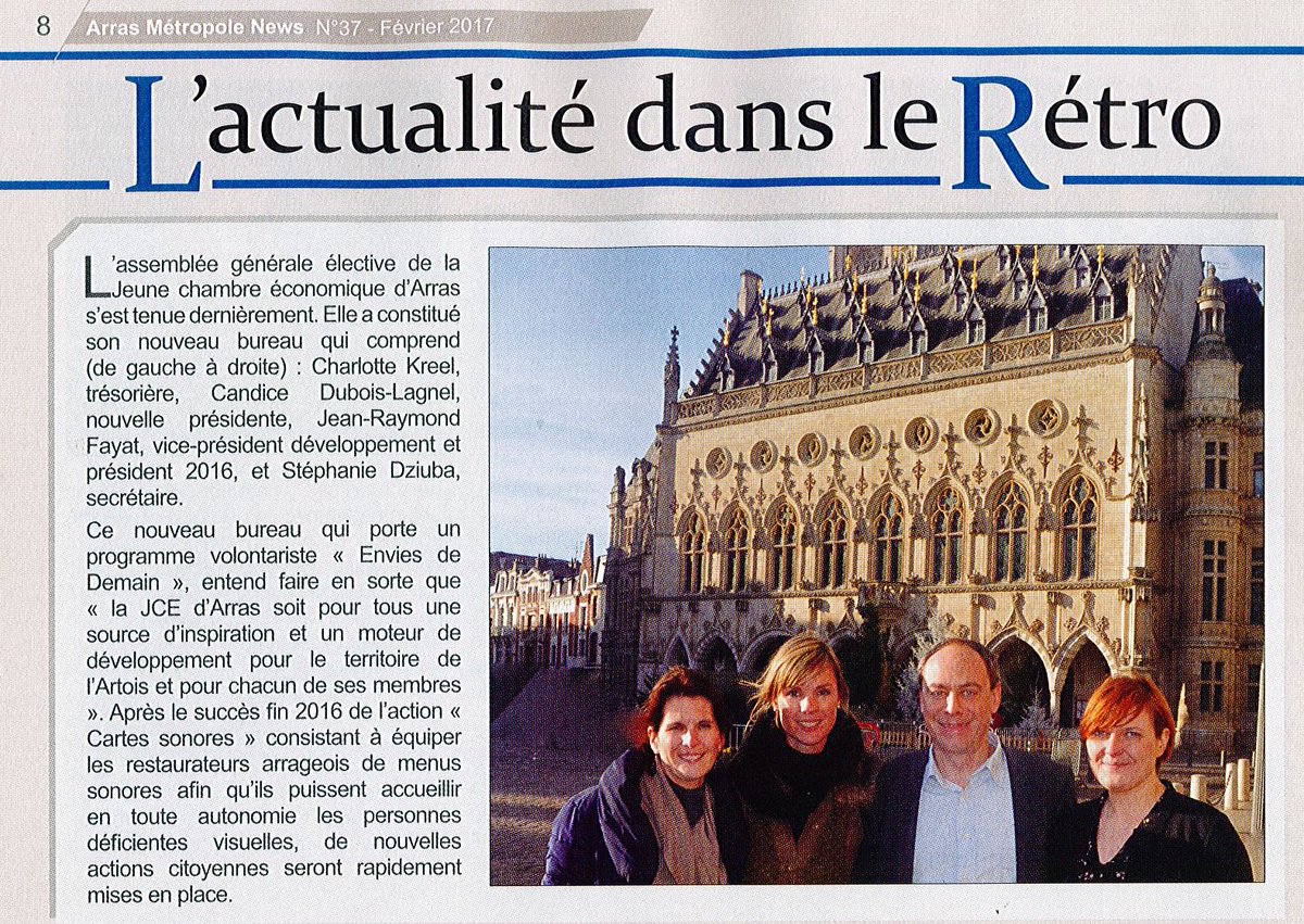 Merci Arras MetropoleNews pour cet article ! #AudaceJCEF #JCEF #PacteCitoyen