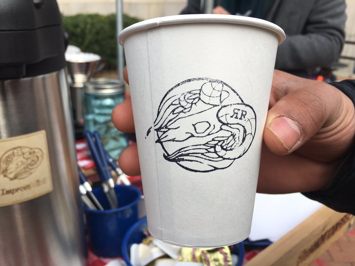 VCU's tweet photo. VCU students from #RamsinRecovery got a fresh start on the a.m. by sharing some ☕️ with @GovernorVA &amp; @VCUpresident at the State Capitol. https://t.co/7RkiWKWdhB