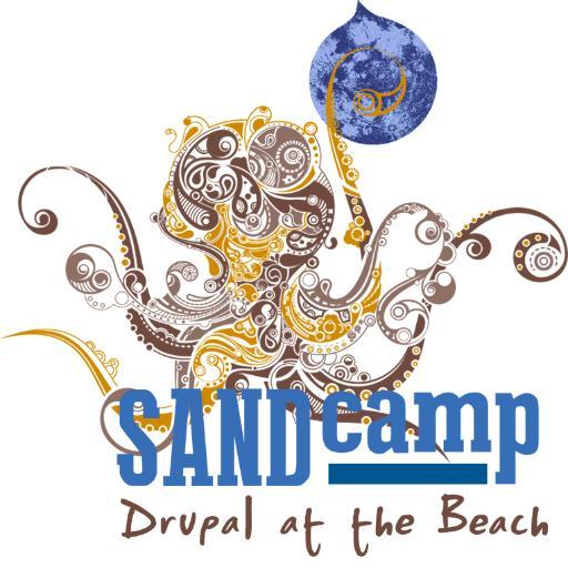SANDCamp Logo: Drupal on the Beach