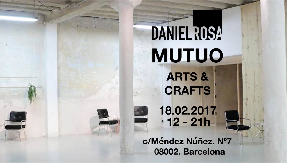 danielrosa_es's tweet photo. [MARKET] De 12h a 21h os esperamos en Méndez Nuñez, 7 (BCN) en el espacio de @MUTUOcentro https://t.co/8jzdqF9LDu