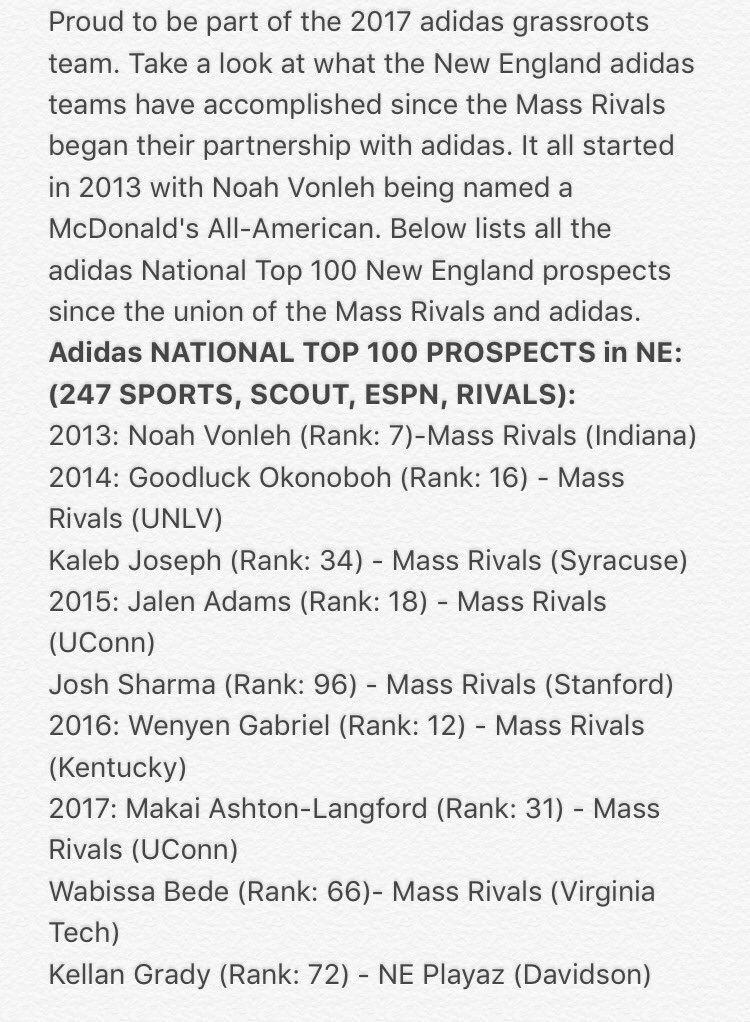 BallasTV's tweet photo. Mass Rivals back with @adidasUprising family again. #Adidas doing their part cultivating New England Talent #3ForTheStripes #Boston #2013 https://t.co/Dpw8I9fF7a