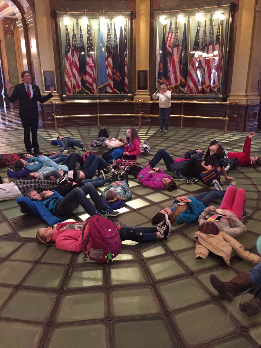 Looking up at the dome in the Capitol Building. #HLCSGreatThings