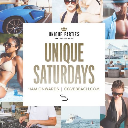 #UniqueSaturdays tomorrow at <a href="/covebeachdubai/">COVE BEACH DUBAI</a> ... If your in Dubai it’s the only way to spend your Saturdays !!! 🙌🏼☀️🍾