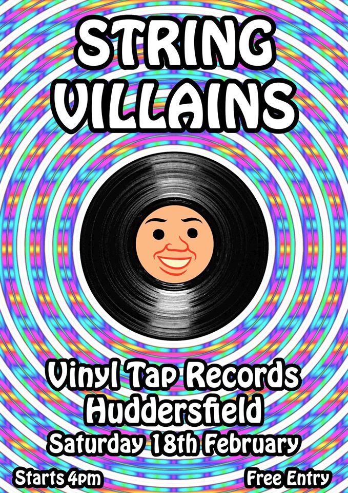 StringVillains's tweet photo. Tomorrow, 4pm-5pm, @vinyltaprecords in Huddersfield! https://t.co/CSMg7XQriw