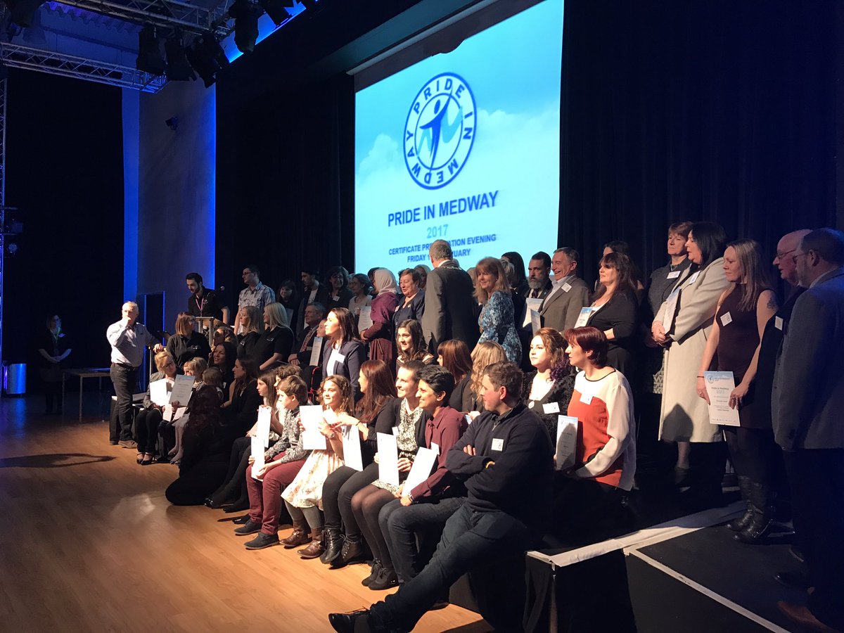 PrideinMedway's tweet photo. Wow - look at that! All of our amazing nominees who are with us this evening. Thank you so much for everything you do. #PIM2017 #Medway https://t.co/y2wK9ZAQ2c