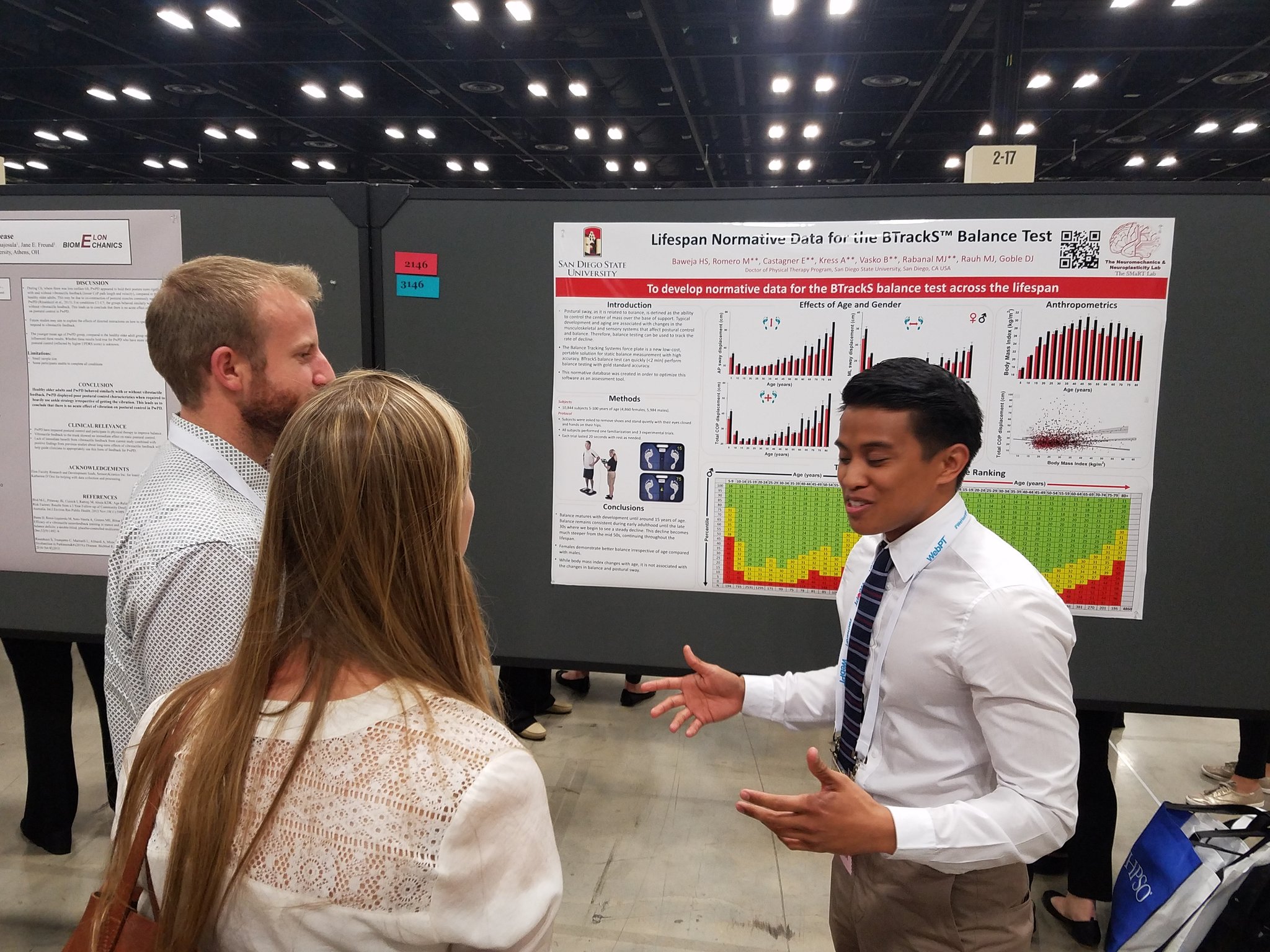 Live at #APTACSM @SDSU DPT students presenting the largest Balance database in the world. @BalanceTracking @DocGoble @SDSUResearch https://t.co/9oqAKLsRqz