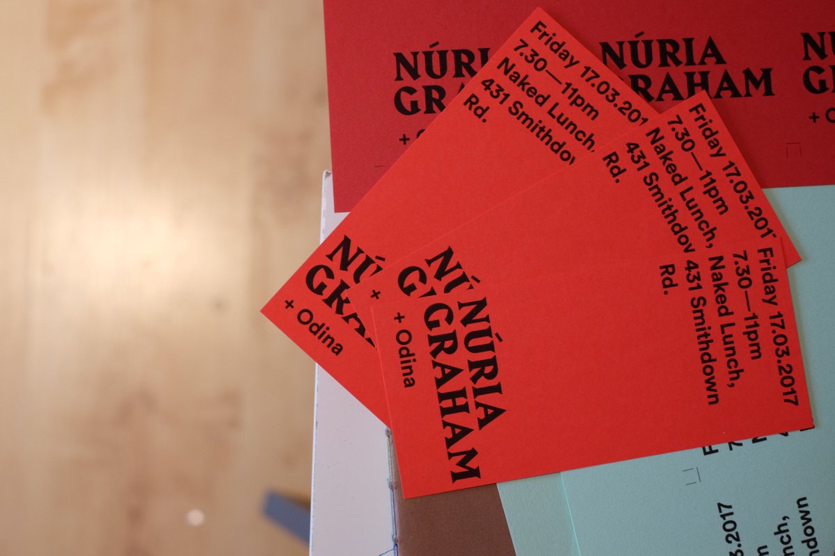 .<a href="/nuriagraham/">Núria Graham</a> plays <a href="/NakedLunchCafe/">Naked Lunch</a> on 17 March 🍀
w/ support from London-based <a href="/odinamusic/">Odina</a> 
bit.ly/2koBU0b