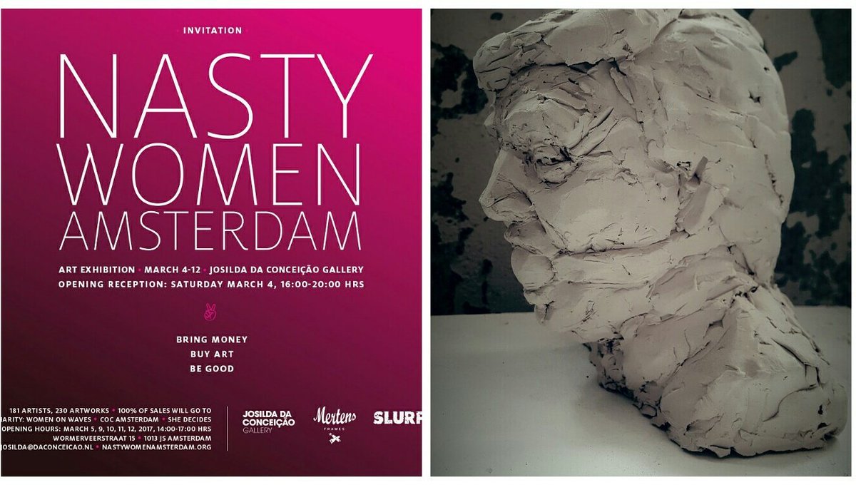 Ientjes's tweet photo. #nastywomen #trump #trumpart #keepingquiet #art #statement https://t.co/VmvAeJR0Hi