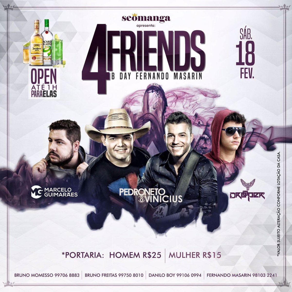 lopesandy95's tweet photo. #Sabado vamo fazer baruuiii!
#Manguinha de volta com #4Friends 
Nomes na lista comigo! #Partiu? 
997690080 - Lista desconto https://t.co/RIWm0sdEOR