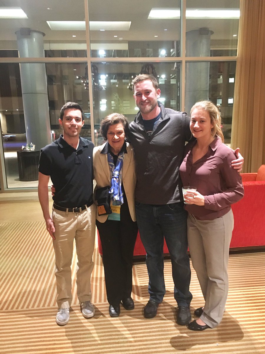PTAG_Student's tweet photo. GA DPT students meet Shirley Sahrmann at @APTAcsm #Shero #SPT #APTACSM @PTAGinfo https://t.co/wJXsL8smSd