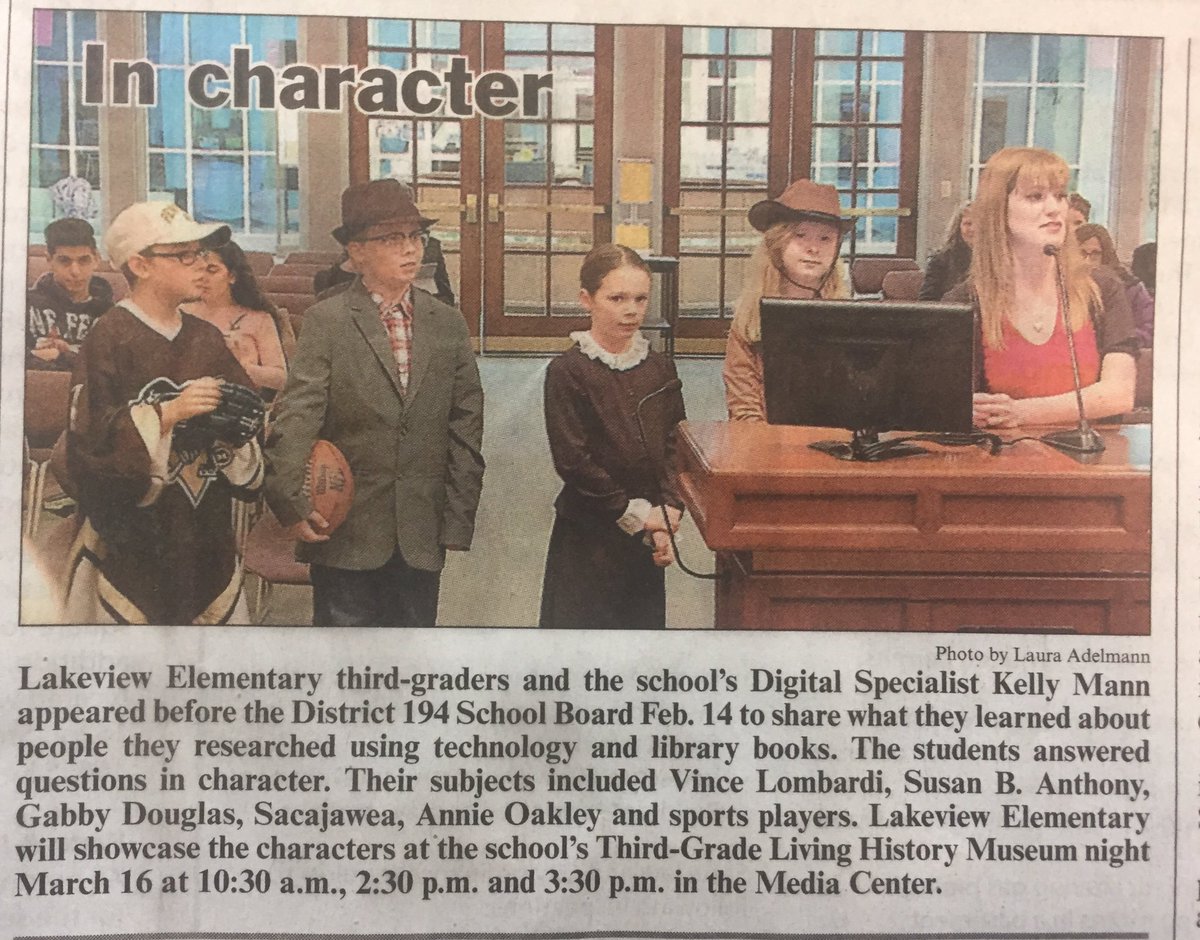 LVEtech's tweet photo. The Lakeville Newspaper! The living history museum is going to rock! #werlve #isd194 #transform194 https://t.co/ARaOPgW0qL