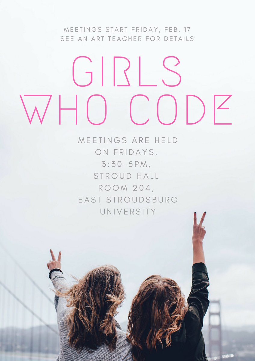 6th-12th grade girls, here's a club for YOU! See an art teacher for details!!