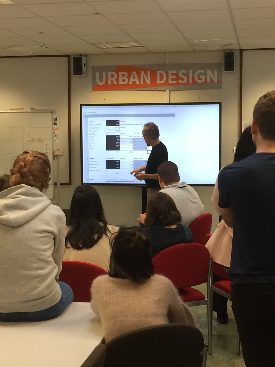 DrMicMartin's tweet photo. Another great session @URBEDmcr. David &amp; @sangeethabanner with our @DesignUOM students determining #landusebudget via the #whitepapertest https://t.co/CgYX8xtcl9