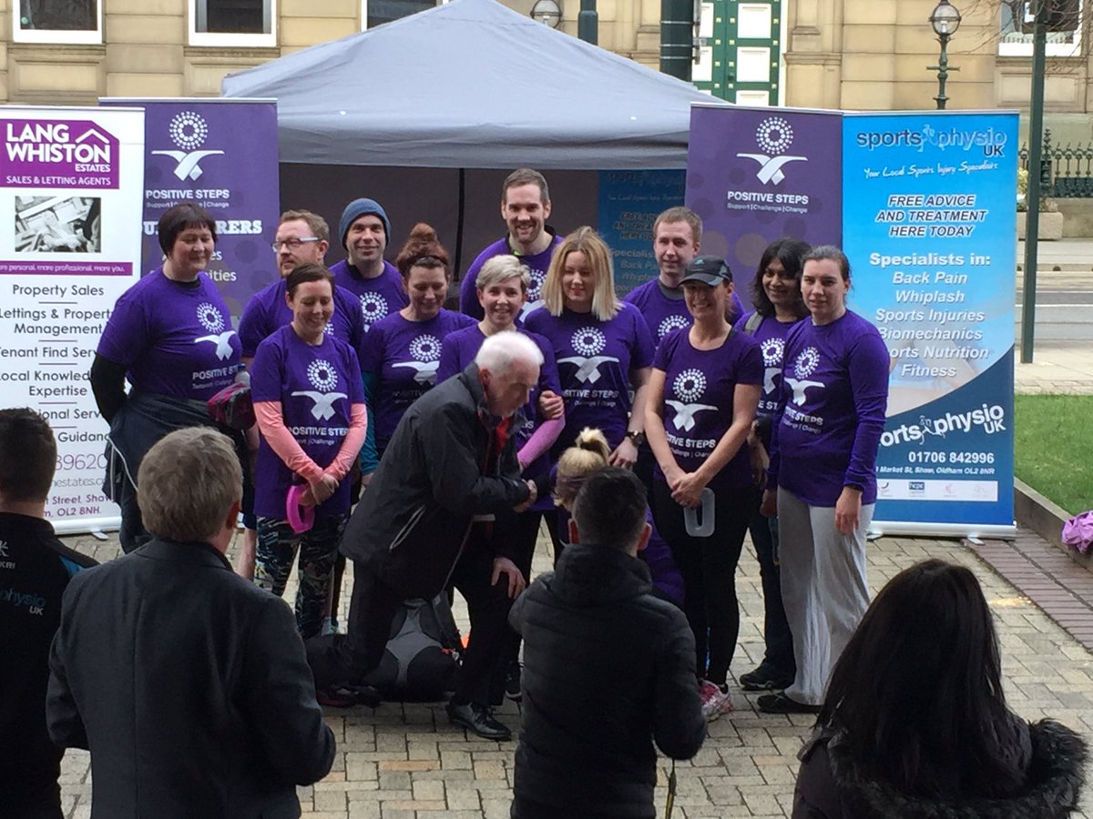 PositiveSteps's tweet photo. Our fabulous staff launching @RaceToTheStones #ultrarun fundraising for Young carers @Darren_PosSteps @EmployOldham #PSChallenge17 https://t.co/sKaz3tCOq8