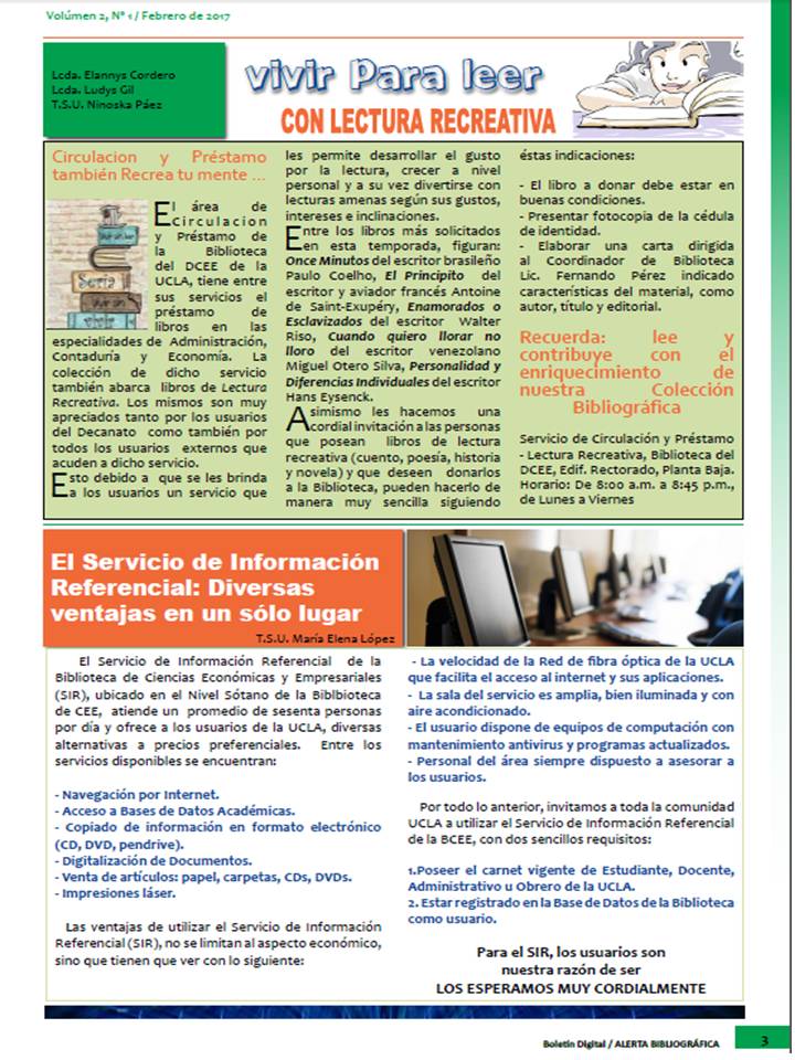 BibAdmCont_UCLA's tweet photo. BOLETÍN DIGITAL ALERTAS BIBLIOGRÁFICAS VOL.2 Nº 1 DE LA @BibAdmCont_UCLA @somosmilesucla @UCLAve @uclaactiva @fernandera24 @IvanRGuevara https://t.co/4v5kTG44Ja