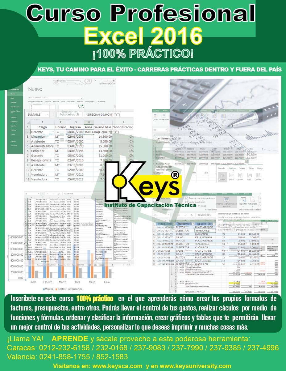 InstitutoKeys's tweet photo. Curso profesional de Excel... llama al 0212-2379083 / 0212-2379385. https://t.co/3od63DgbRr