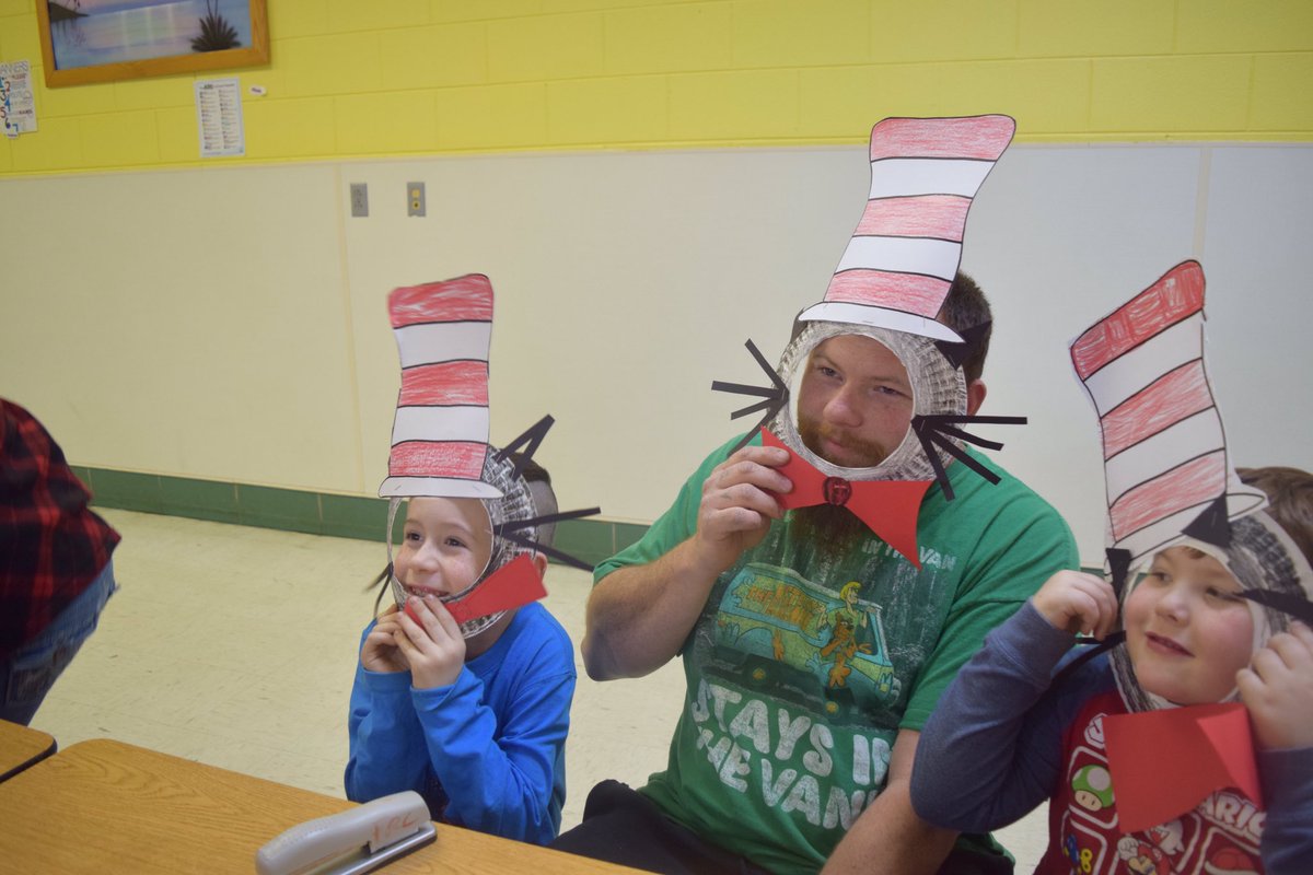 KYbornlearning's tweet photo. Like father, like son! These Lee Co BLA attendees got into the Cat &amp; the Hat spirit. https://t.co/6dHFyoz85Q