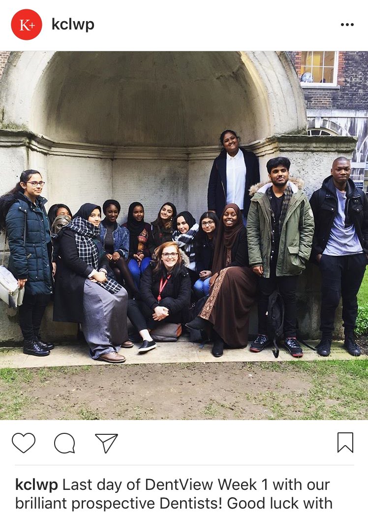 DentalOutreach's tweet photo. A great end to a jam-packed 3 days with #DentView. Good luck with your applications, guys 👋🏼 Thanks to @KCLWP for the instagram pic! https://t.co/JzXhhiVcQE