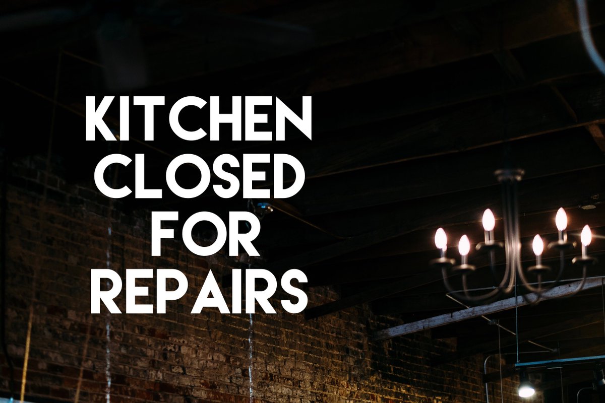 lovejoysonmain's tweet photo. We are sad to inform you that the kitchen &amp; soda fountain will be closed today for for repairs.
🔨❗️ https://t.co/lAohhXhIVx