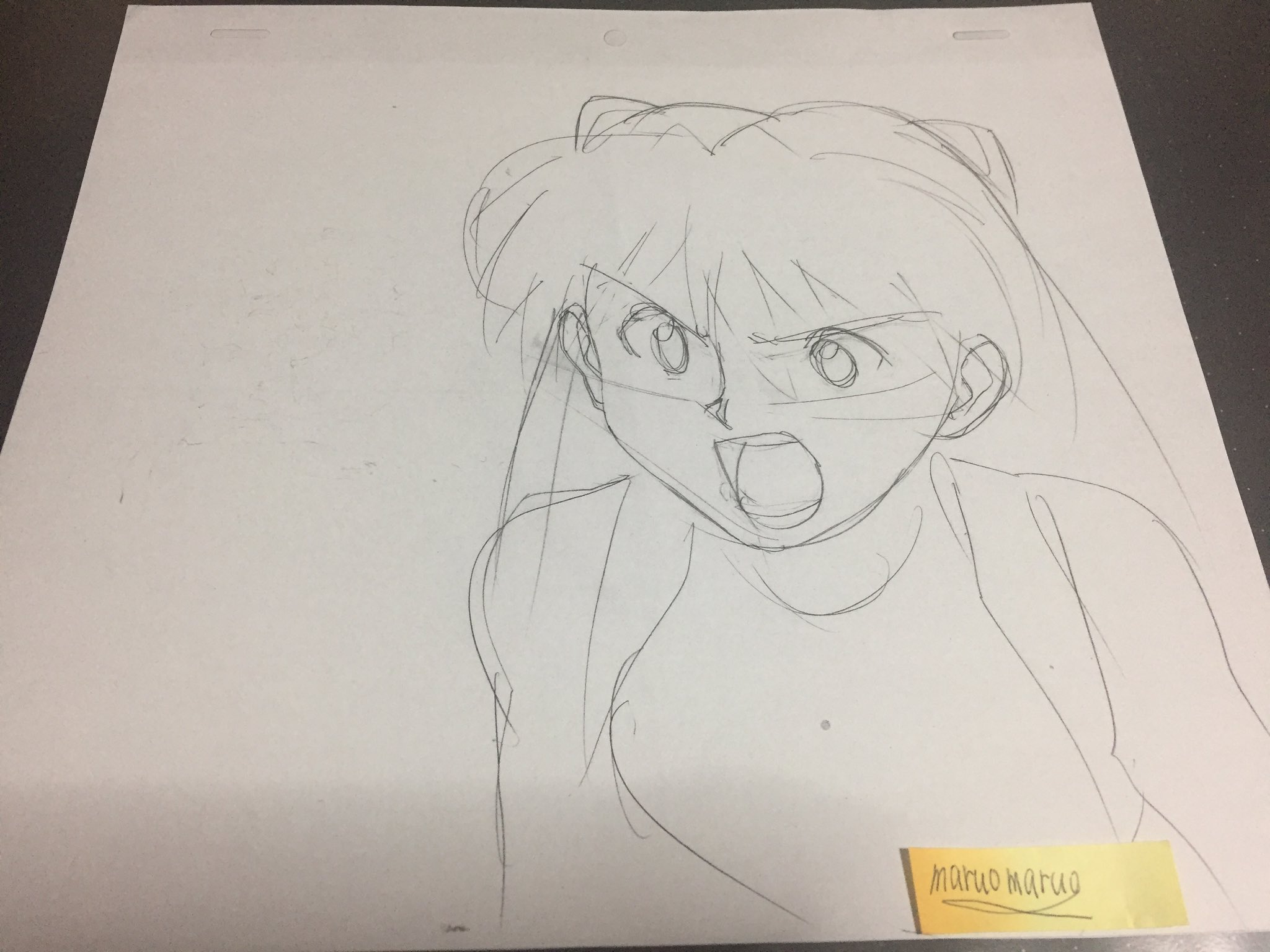 新世紀エヴァンゲリオン　直筆ラフ原画 新世紀エヴァンゲリオン ラフ原画 アスカ