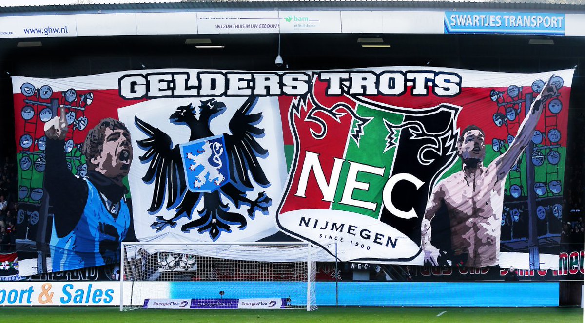 VQNijmegen's tweet image. De Nijmeegse voetbalquiz in het Goffertstadion. Dan mag een NEC-ronde niet ontbreken. Ronde 9 gaat over rood, gruun en swert