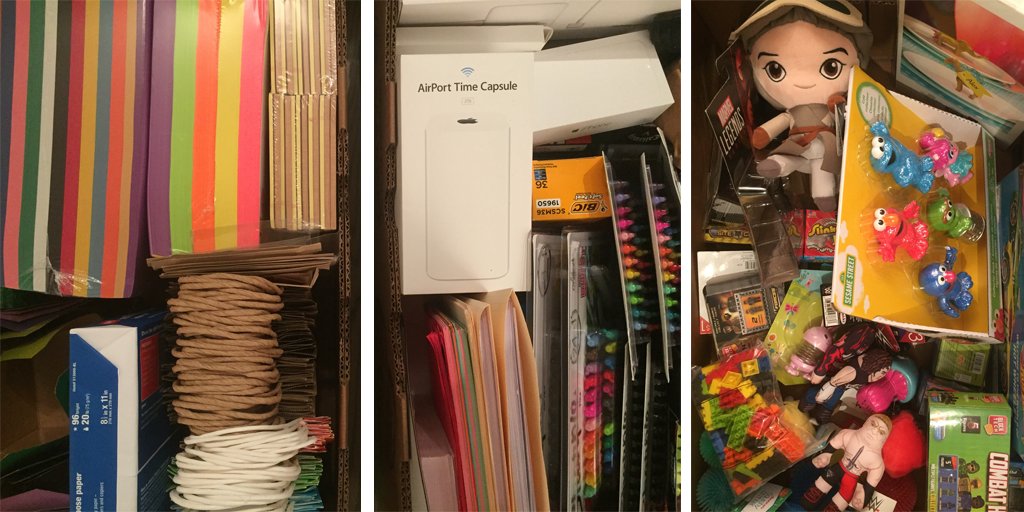 theservdesgroup's tweet photo. Organizing supplies for #GSJam looks like this! @RaleighServJam we call it #prototyping-buffet, ya'll! #servicedesign #cx #designthinking https://t.co/xMg1f8mQzY