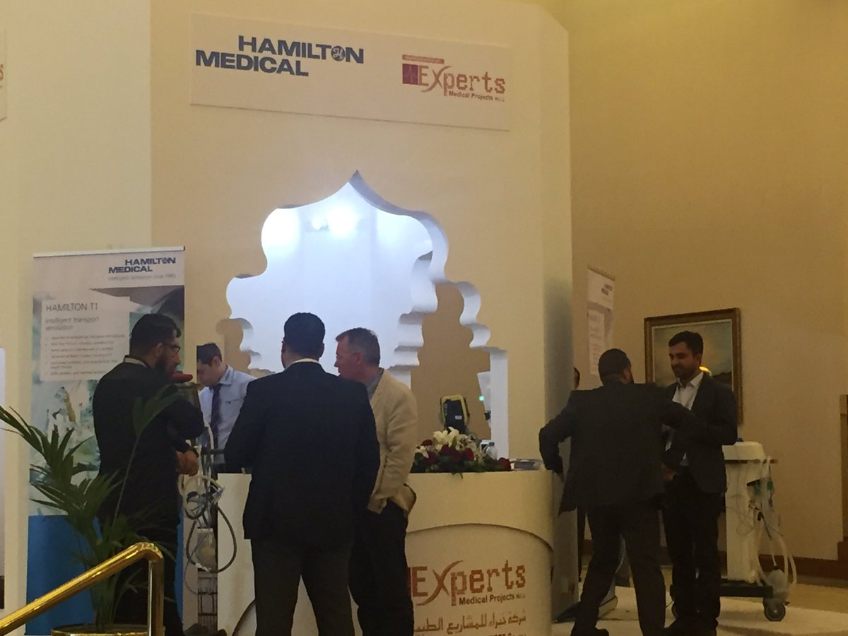 2017Elso's tweet photo. Industry partners of @2017Elso showcasing their services @HMC_Qatar @sharqmedical @HamiltonMedical @GetingeLS https://t.co/TnhK9IMBBz