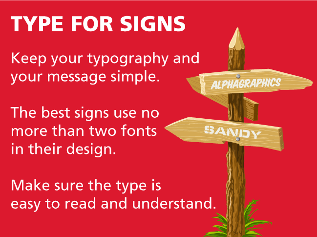 Typography tips for signage