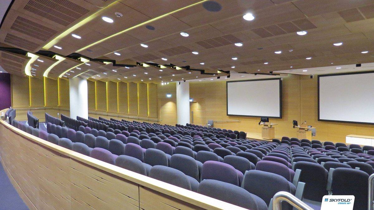 skyfoldwalls_'s tweet photo. #ProjectOfTheMonth :UKCMRI @TheCrick Institute in London!A massive stepped wall for easy division or expansion of the auditorium #SkyfoldInc https://t.co/S0XLaLn0La