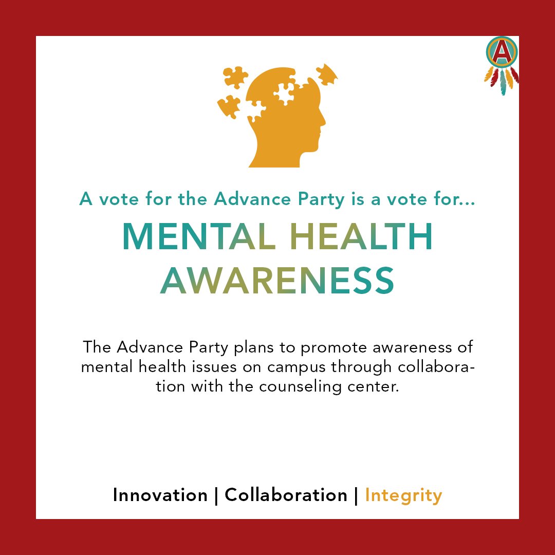 AdvanceFSU's tweet photo. A vote for the Advance Party is a vote for improving mental health awareness #AdvanceFSU https://t.co/ipYzddfGcO
