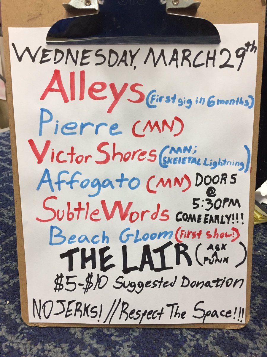 AlleysNY's tweet photo. First show in a long while. Friends all around. Come.
This will be nice. Mark your calendars. Here's the event page.
https://t.co/Go3cJ7Ujx0 https://t.co/tGfcIGrTIO