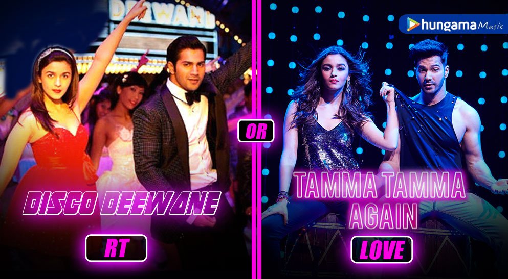 HungamaOTT's tweet photo. Which is the cooler #disco track?
#TammaTammaAgain - https://t.co/jykUspIHHe
OR
#DiscoDeewane - https://t.co/v4qXtMj90J https://t.co/aPim1MRfHh