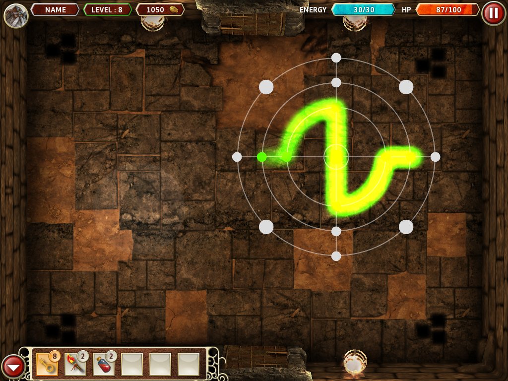 DungeonMini's tweet photo. You're finally here! Remember the correct magical pattern and trace the rune in order to move on. #Gameplay #DnD #RPG #MadeWithUnity #Runes https://t.co/sQQqMzVLHB