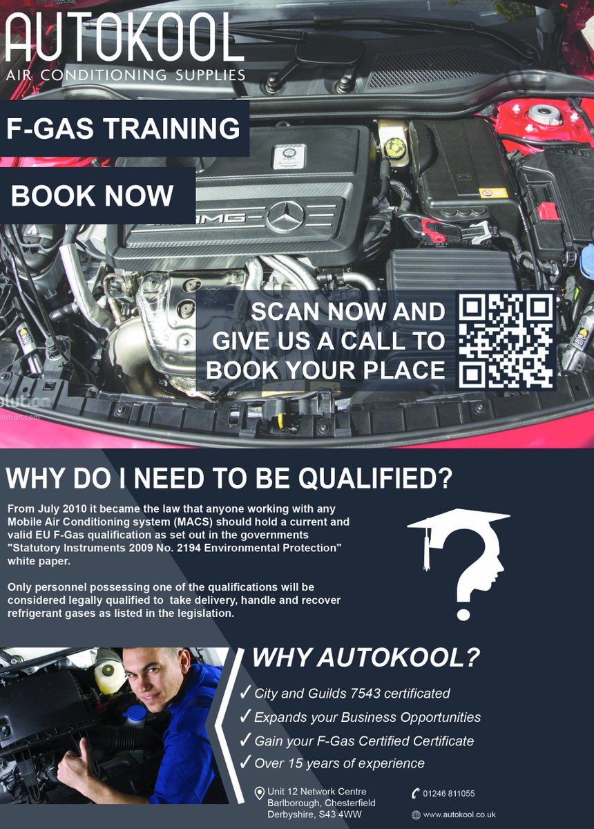 AutoKool's tweet photo. New to #AutoKool? See how we have safely qualified multiple organisations with our F-Gas training ▶ https://t.co/mBeCkrqN5i https://t.co/B78jKVnEwj