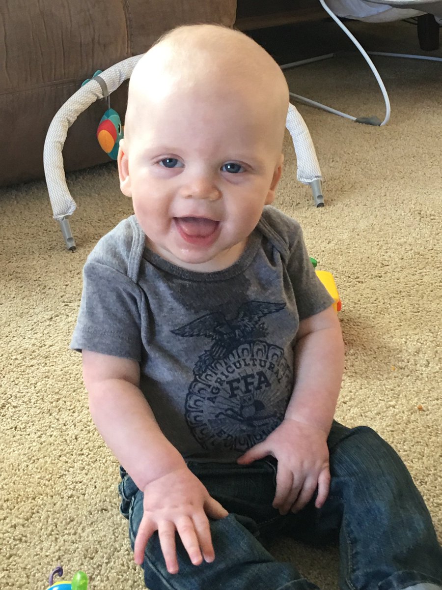 MonticelloFFA's tweet photo. National FFA week starts tomorrow, Cooper is excited! #futureffamember @NationalFFA https://t.co/7Thu22NIVW