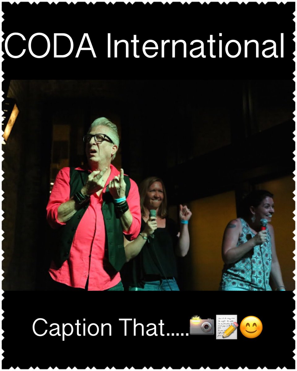 codaintl's tweet photo. “Caption That - Friday” with CODA International! 
#ChildrenOfDeafAdults #CODA #CODAInternational #CODAIntl #MotherFatherDeaf #DeafParents https://t.co/7A6r5DmtPv