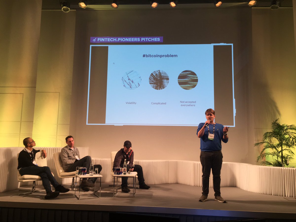 Pioneers's tweet image. Pitching at #FintechPioneers @bitwala #bitcoinproblems have solutions w/ @MastercardDE @bbvaopentalent
