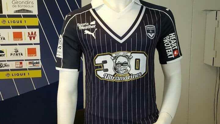 El Girondins de Burdeos jugará un partido de liga con una camiseta conmemorativa del 30 aniversario de sus ultras, en Francia son diferentes