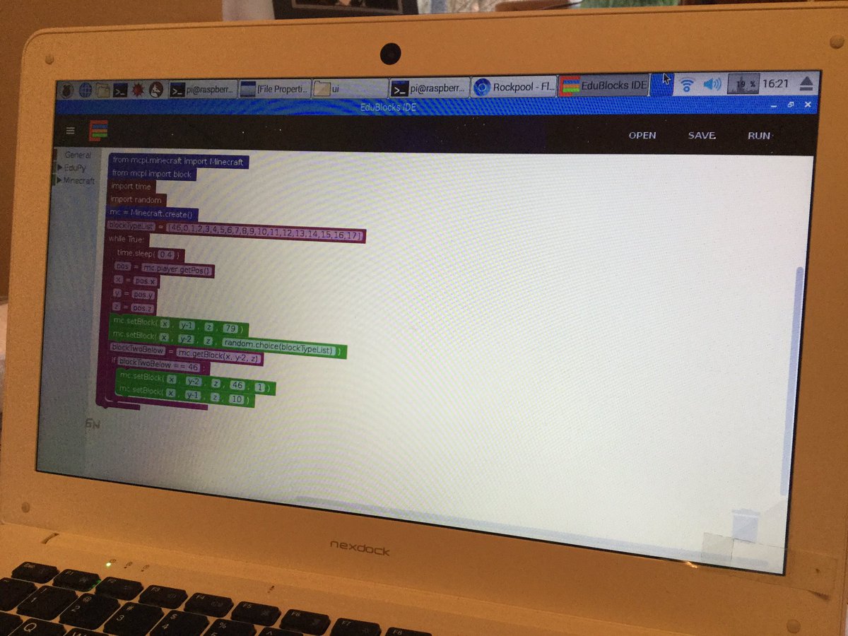 all_about_code's tweet photo. Got @edu_blocks working with electron and better save features. Stop Button now, should be released in a few days @ncscomputing https://t.co/T5mlezkCDg