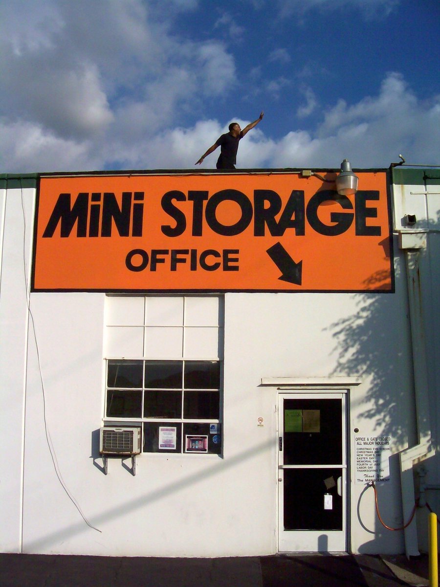 MiniStorage_LA's tweet image. We asked our Manager Anthony his favorite thing about Airport Mini Storage and he said "My signs!" #FridayFeeling
