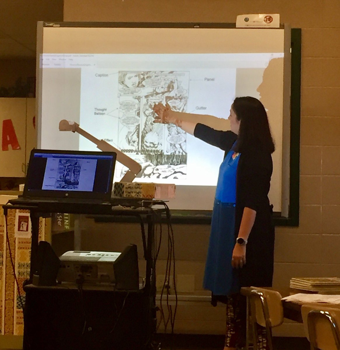 jenn_stuck's tweet photo. @stephens4t teaching us how to read graphic novels! Awesome day of learning in #usd475! #frebuffaloes https://t.co/7YkZ8BTnOY