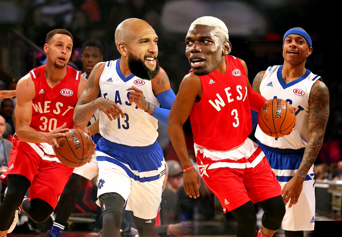 GoalUSA's tweet photo. Which footballers belong in the #NBA? @TimHowardGK and @paulpogba headline our starting five! https://t.co/HC3EdIhZei (@mike_slane) https://t.co/6dy9jvEN7S