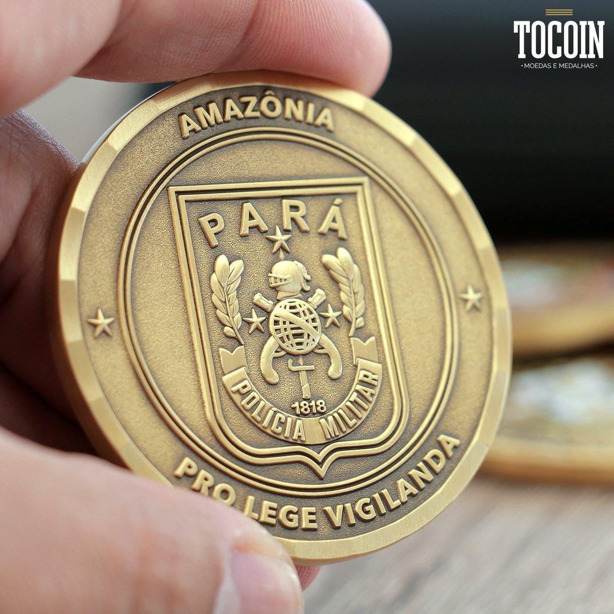 TocoinMoedas's tweet photo. Mais detalhes da #challengecoin criada para #PMPA e entregue aos #Aspirantes2016. Você sabe o que significa "PRO LEGE VIGILANDA"? https://t.co/NqANgxDUIf