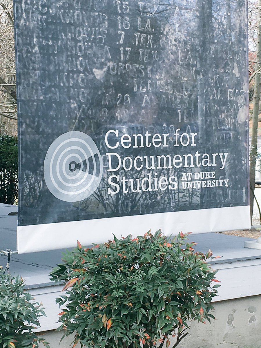 RFeldhausAdams's tweet photo. First visit to @CDSDuke after recommending producers for years. Lil slice of media heaven. Pictured: audio angel John Biewen. 📻👼🏼 https://t.co/iwlWYgt19M