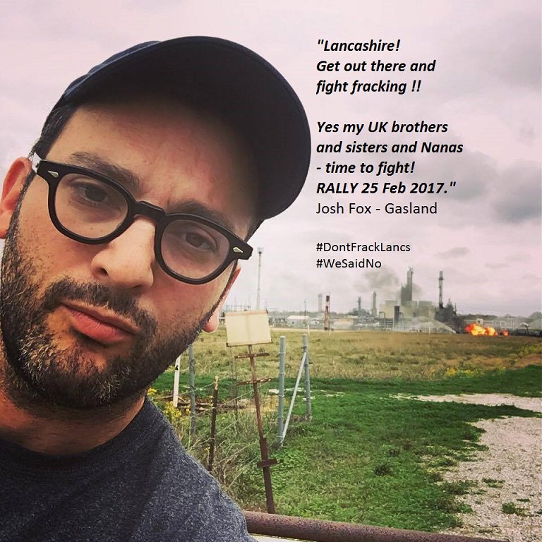 tinalouiseUK's tweet photo. Thank you so much @joshfoxfilm x #DontFrackLancs #WeSaidNo #25Feb17 #Lancashire https://t.co/Z8MTVM4XM0 https://t.co/Tk0p4prZAm