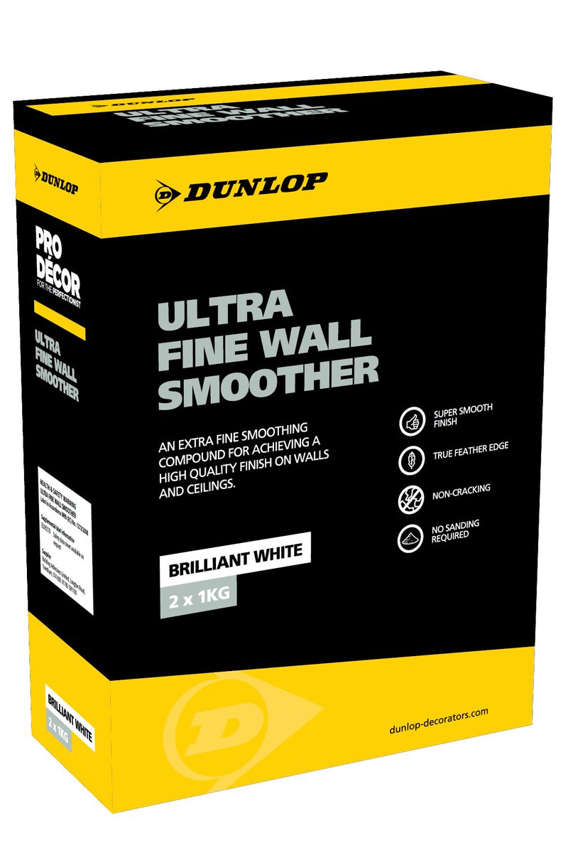 Our gypsum-based Ultra Fine Wall Smoother is perfect as an extra fine skimcoat before #painting or #wallpapering 
#decorating